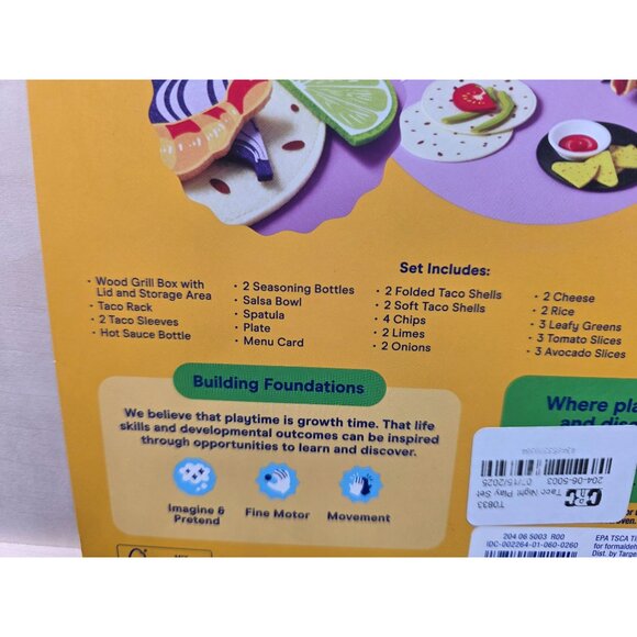 Gigglescape Taco Night Playset Kids Pretend Food Cooking Toy Set - Picture 5 of 7